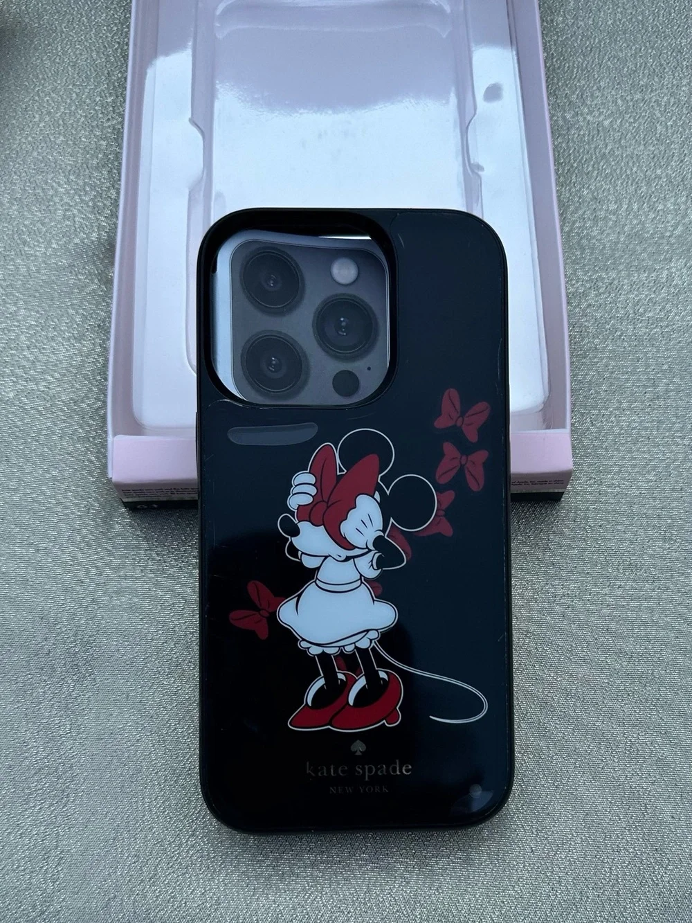kate spade Disney Minnie Mouse Liquid iPhone 14 Pro Case - Black, Red, White